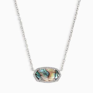 Kendra Scott Silver Elisa Necklace in Abalone